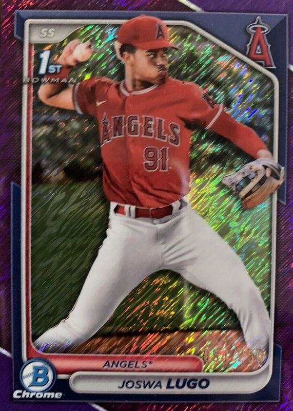 Joswa Lugo 2024 Bowman Chrome #BCP-237 Prospects - Purple Shimmer Refractor /250 (1st) PSA 10