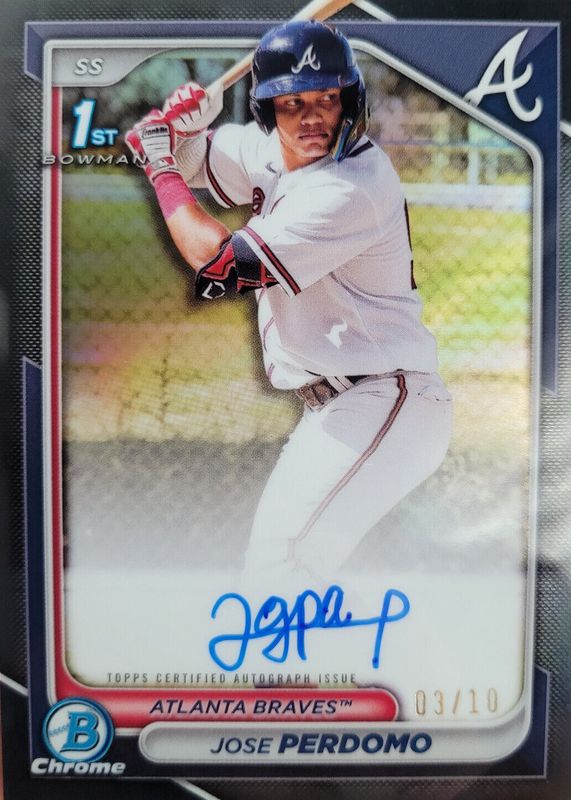 2024 Bowman Chrome #CPA-JP Prospect Auto - Black Refractor /10 (1st)