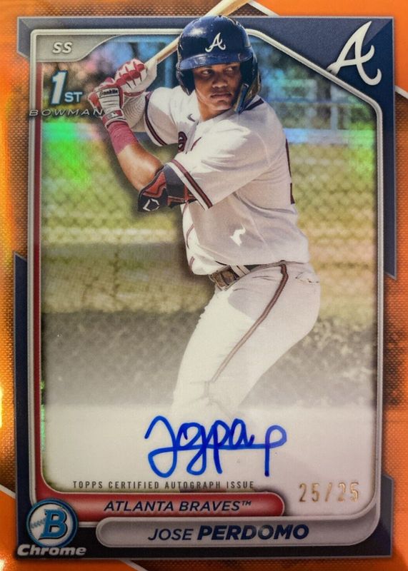 2024 Bowman Chrome #CPA-JP Prospect Auto - Orange Refractor /25 (1st)