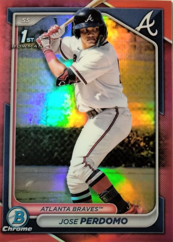 Jose Perdomo 2024 Bowman Chrome #BCP-220 Prospects - Red Refractor /5 (1st) PSA 10