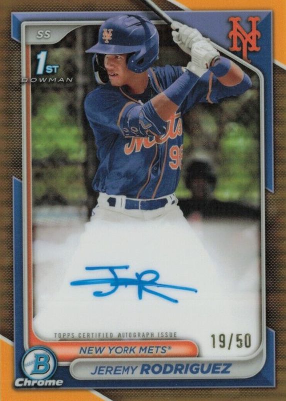 2024 Bowman Chrome #CPA-JRZ Prospect Auto - Gold Refractor /50 (1st)