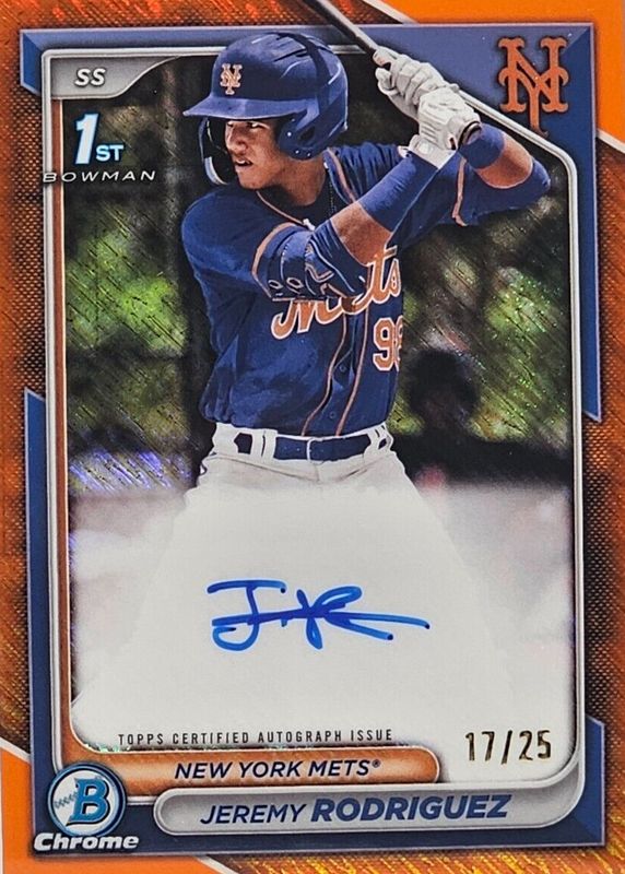 2024 Bowman Chrome #CPA-JRZ Prospect Auto - Orange Shimmer Refractor /25 (1st)