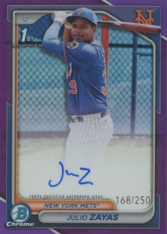 2024 Bowman Chrome #CPA-JZ Prospect Auto - Purple Refractor /250 (1st)