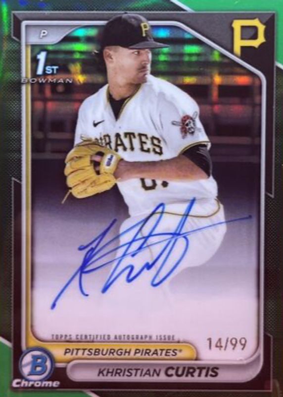 2024 Bowman Chrome #CPA-KC Prospect Auto - Green Refractor /99 (1st)