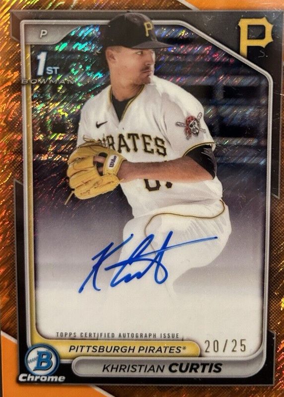 2024 Bowman Chrome #CPA-KC Prospect Auto - Orange Shimmer Refractor /25 (1st)
