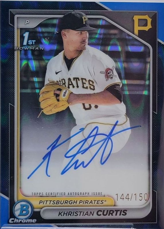 2024 Bowman Chrome #CPA-KC Prospect Auto - Blue RayWave Refractor /150 (1st)