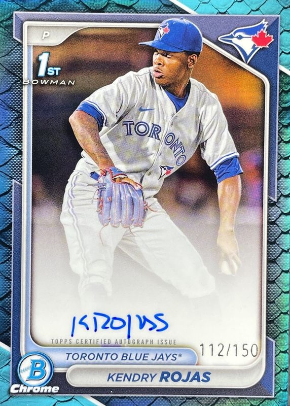 2024 Bowman Chrome #CPA-KR Prospect Auto - Reptilian Blue Refractor /150 (1st)