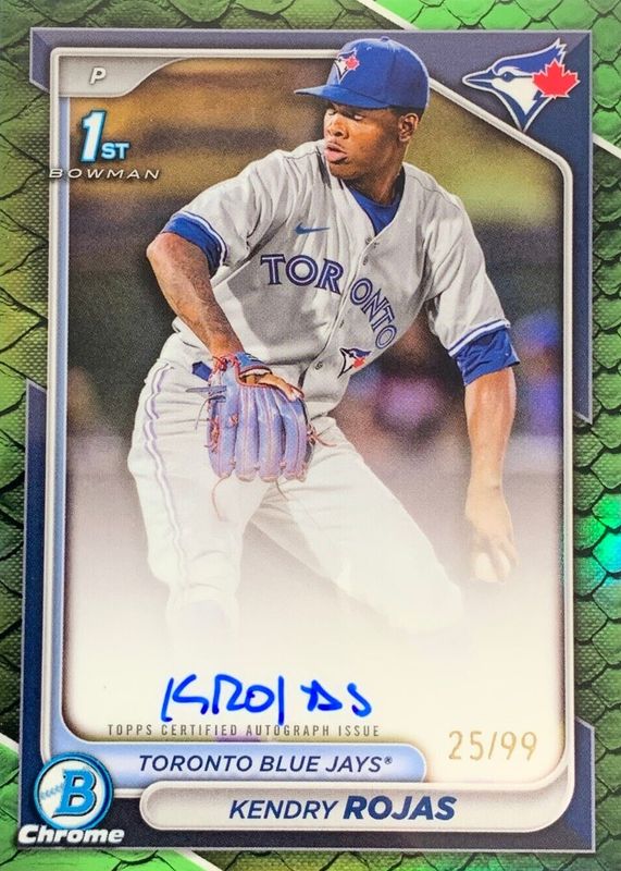 2024 Bowman Chrome #CPA-KR Prospect Auto - Reptilian Green Refractor /99 (1st)