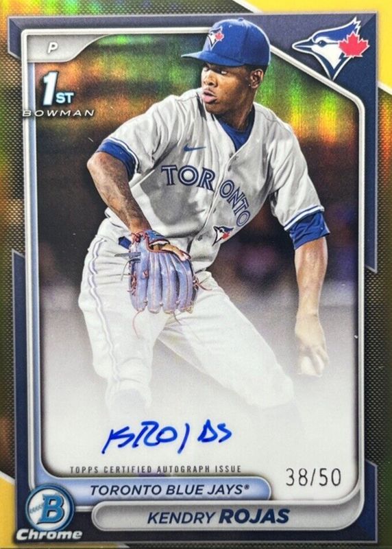Kendry Rojas 2024 Bowman Chrome #CPA-KR Prospect Auto - Gold Refractor /50 (1st) RAW