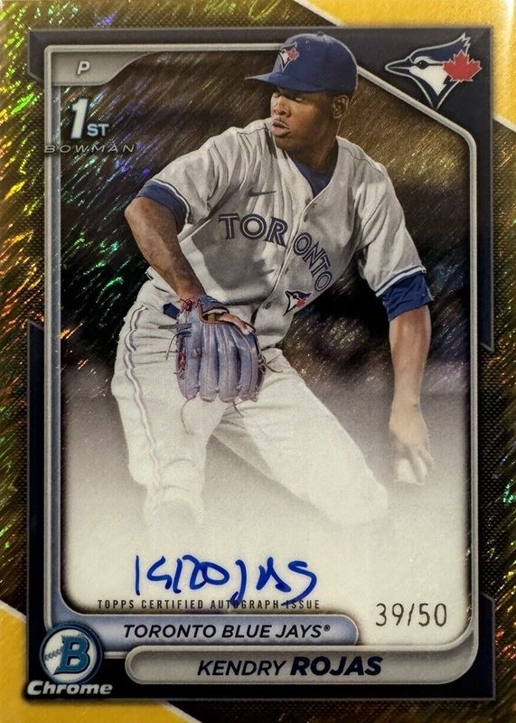 Kendry Rojas 2024 Bowman Chrome #CPA-KR Prospect Auto - Gold Shimmer Refractor /50 (1st) RAW