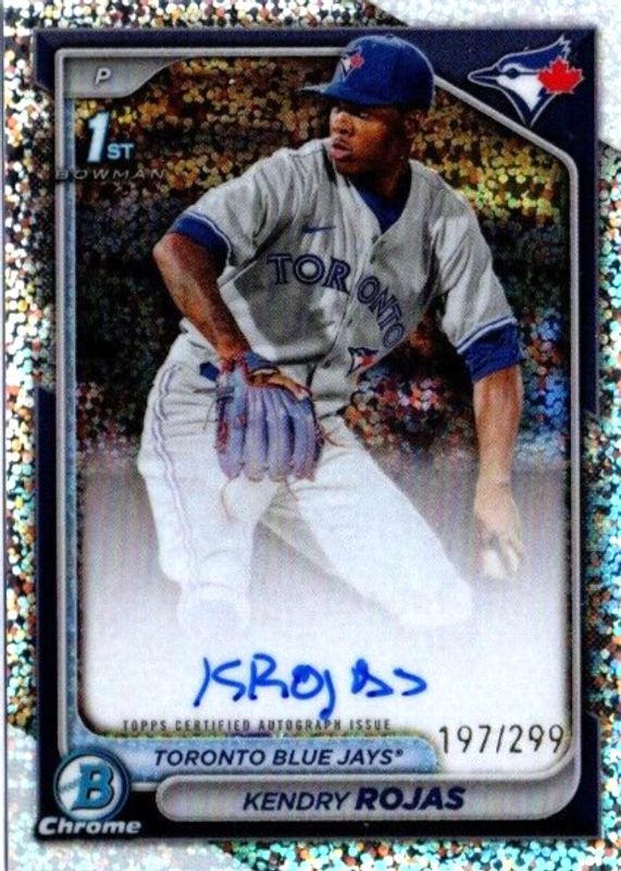 Kendry Rojas 2024 Bowman Chrome #CPA-KR Prospect Auto - Speckle Refractor /299 (1st) RAW