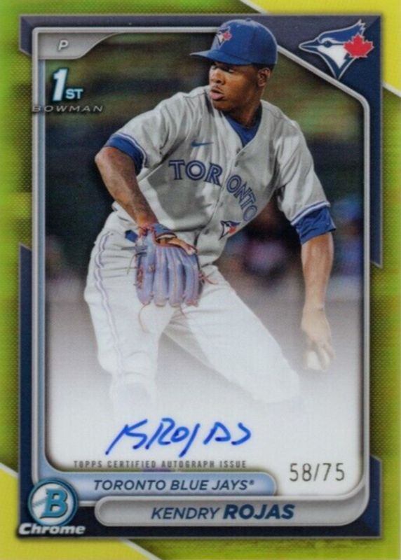 2024 Bowman Chrome #CPA-KR Prospect Auto - Yellow Refractor /75 (1st)