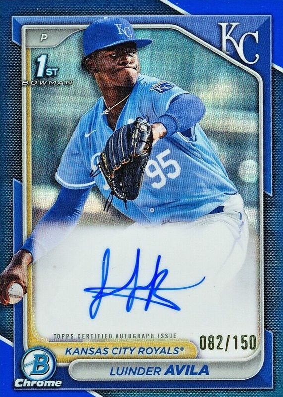 2024 Bowman Chrome #CPA-LAA Prospect Auto - Blue Refractor /150 (1st)