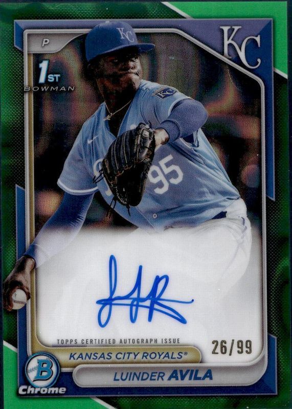 2024 Bowman Chrome #CPA-LAA Prospect Auto - Green Lava Refractor /99 (1st)