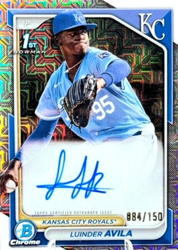 Luinder Avila 2024 Bowman Chrome #CPA-LAA Prospect Auto - HTA Choice Refractor /150 (1st) RAW