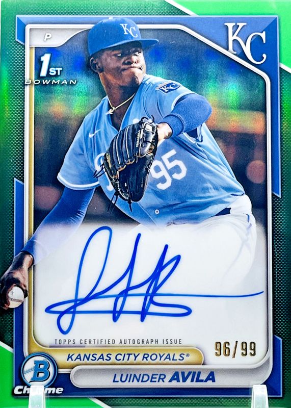 Luinder Avila 2024 Bowman Chrome #CPA-LAA Prospect Auto - Green Refractor /99 (1st) RAW