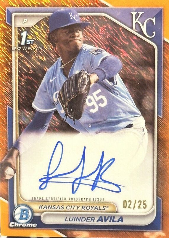 2024 Bowman Chrome #CPA-LAA Prospect Auto - Orange Shimmer Refractor /25 (1st)