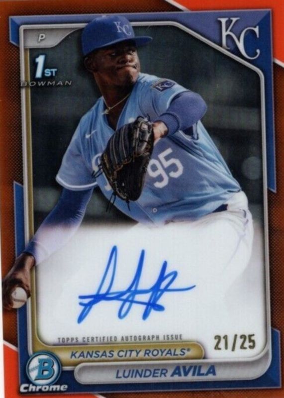 2024 Bowman Chrome #CPA-LAA Prospect Auto - Orange Refractor /25 (1st)