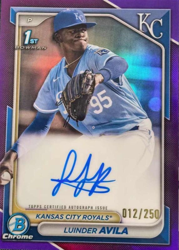 2024 Bowman Chrome #CPA-LAA Prospect Auto - Purple Refractor /250 (1st)
