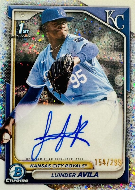 Luinder Avila 2024 Bowman Chrome #CPA-LAA Prospect Auto - Speckle Refractor /299 (1st) RAW
