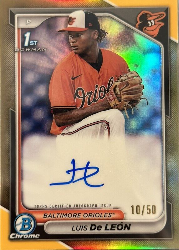 2024 Bowman Chrome #CPA-LDL Prospect Auto - Gold Refractor /50 (1st)