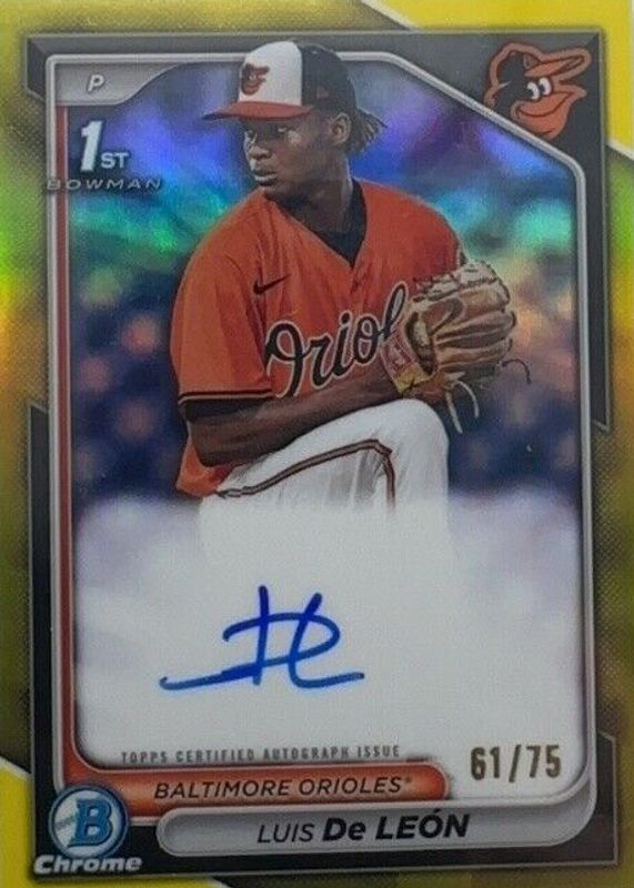2024 Bowman Chrome #CPA-LDL Prospect Auto - Yellow Refractor /75 (1st)