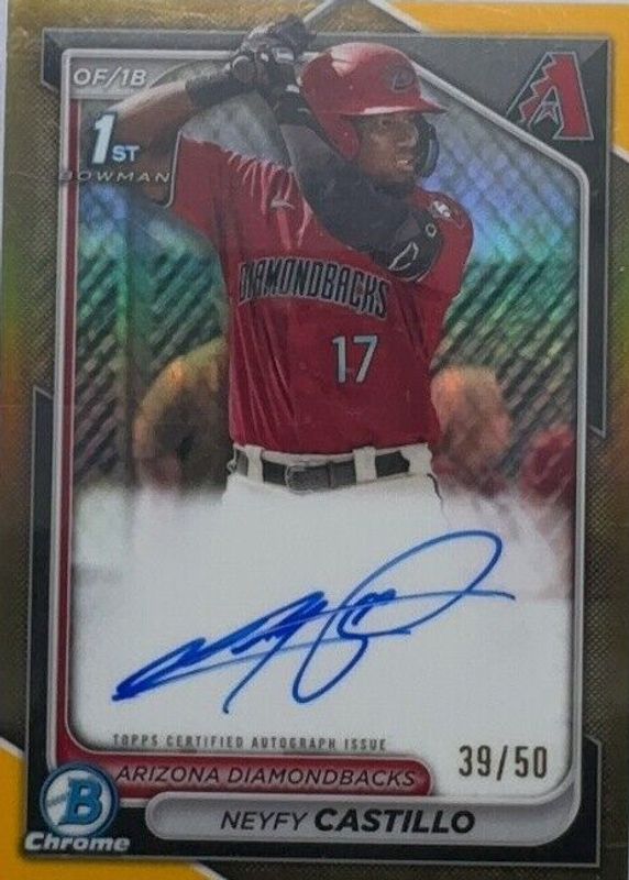 2024 Bowman Chrome #CPA-NC Prospect Auto - Gold Refractor /50 (1st)