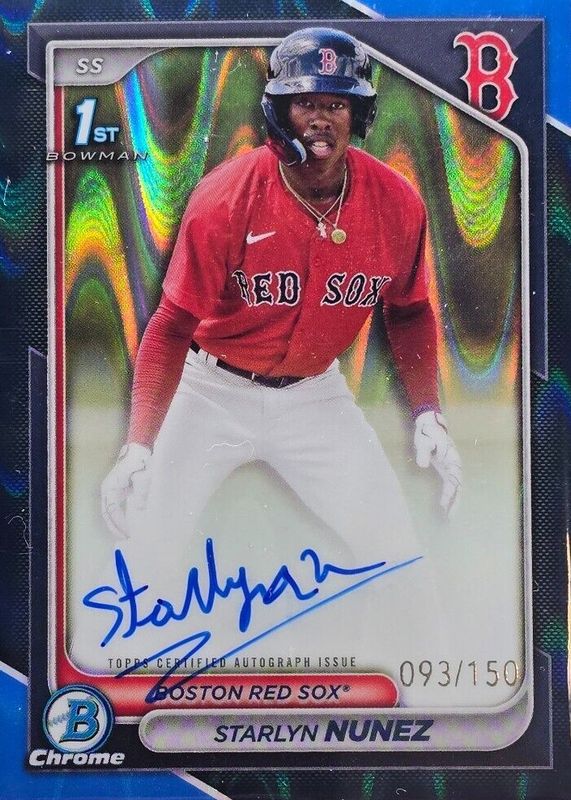 2024 Bowman Chrome #CPA-SN Prospect Auto - Blue RayWave Refractor /150 (1st)