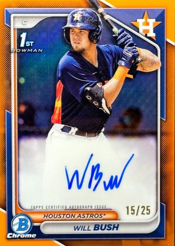 2024 Bowman Chrome #CPA-WB Prospect Auto - Orange Refractor /25 (1st)