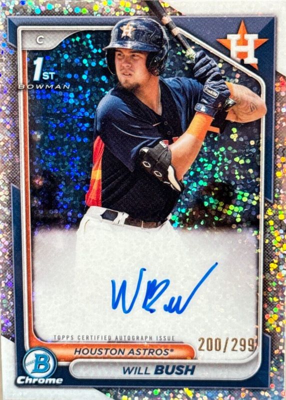 Will Bush 2024 Bowman Chrome #CPA-WB Prospect Auto - Speckle Refractor /299 (1st) RAW