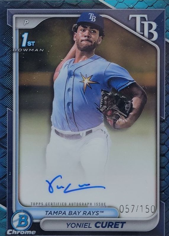 2024 Bowman Chrome #CPA-YCU Prospect Auto - Reptilian Blue Refractor /150 (1st)