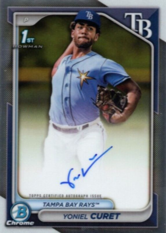 Yoniel Curet 2024 Bowman Chrome #CPA-YCU Prospect Auto (1st) RAW