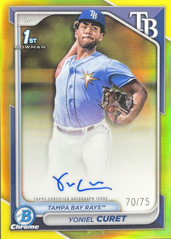 2024 Bowman Chrome #CPA-YCU Prospect Auto - Yellow Refractor /75 (1st)