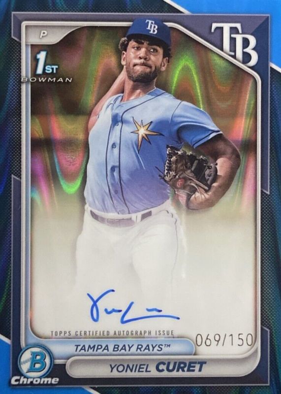 2024 Bowman Chrome #CPA-YCU Prospect Auto - Blue RayWave Refractor /150 (1st)