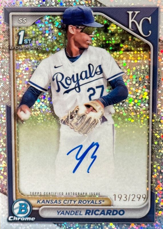 2024 Bowman Chrome #CPA-YRI Prospect Auto - Speckle Refractor /299 (1st)