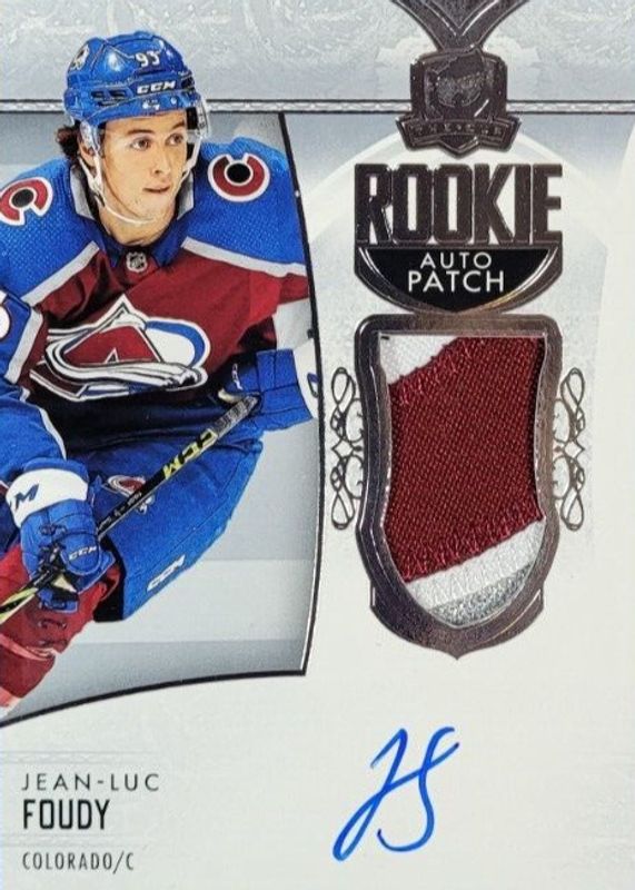 Jean-Luc Foudy 2022 Upper Deck The Cup #187 Rookie Patch Auto (/249) Rookie PSA 10