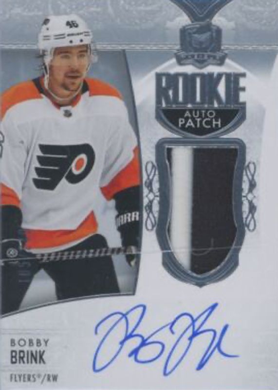 Bobby Brink 2022 Upper Deck The Cup #198 Rookie Patch Auto (/249) PSA 8