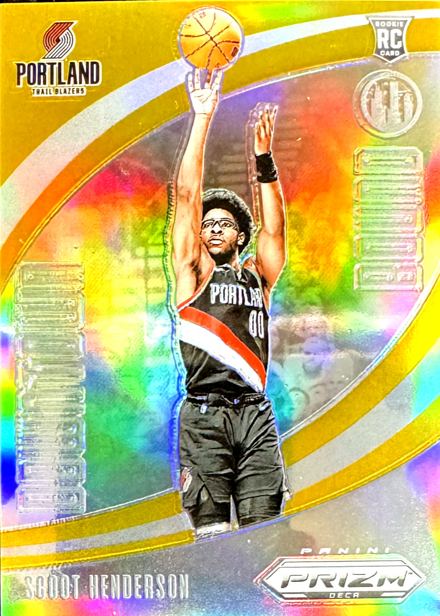 Scoot Henderson 2023 Prizm Deca #25 Downtown Bound - Gold /10
