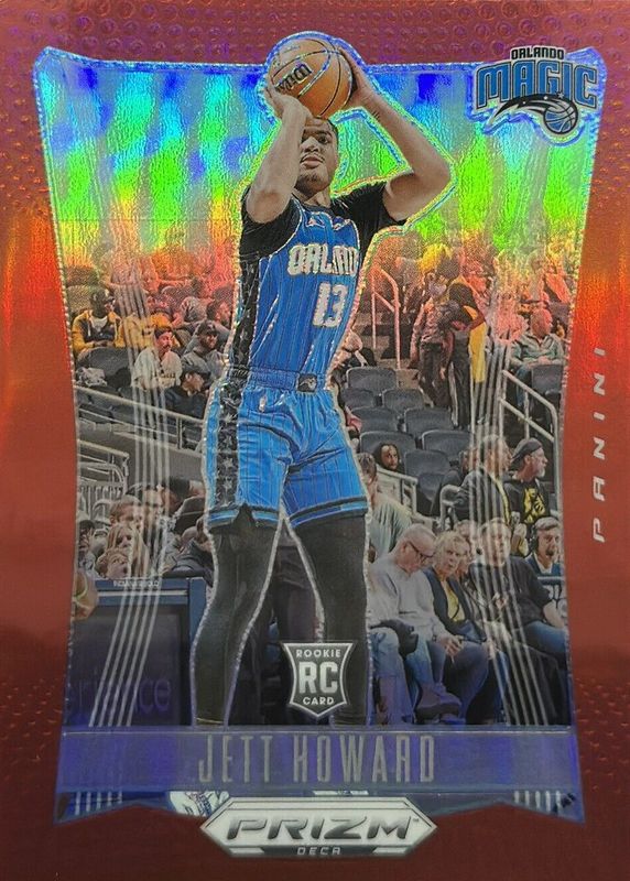 Jett Howard 2023 Prizm Deca #173 Red /199 Rookie RAW