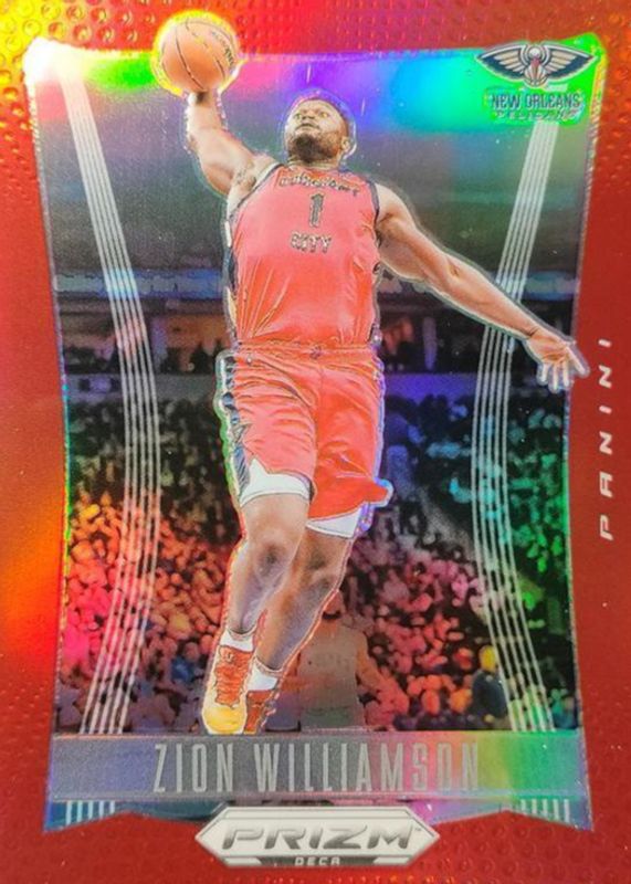Zion Williamson 2023 Prizm Deca #14 Red /199 RAW