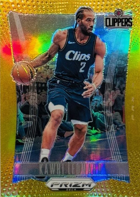 Kawhi Leonard 2023 Prizm Deca #278 Gold /10 PSA 10