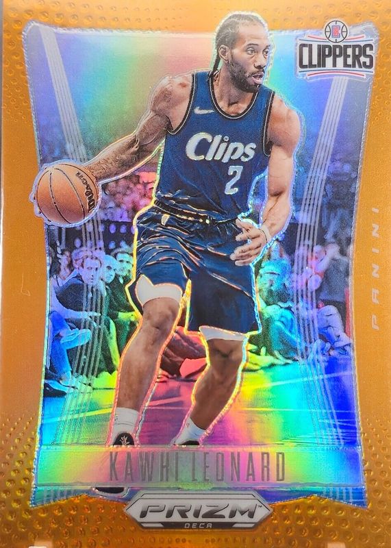 Kawhi Leonard 2023 Prizm Deca #278 Orange /49 SGC 10