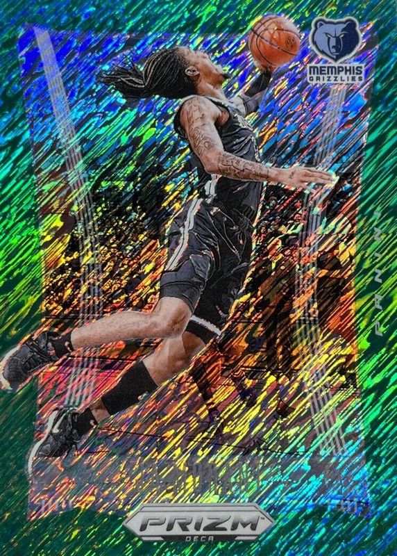 Ja Morant 2023 Prizm Deca #140 FOTL Green Shimmer /12 RAW