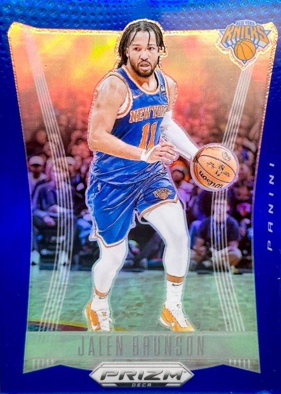 Jalen Brunson 2023 Prizm Deca #107 Blue /149 PSA 10