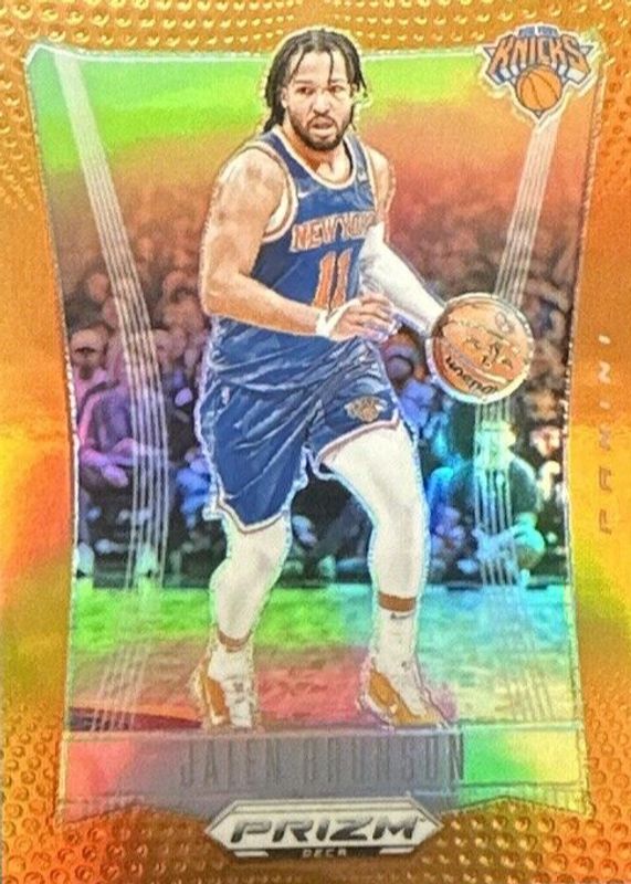 Jalen Brunson 2023 Prizm Deca #107 Orange /49 RAW