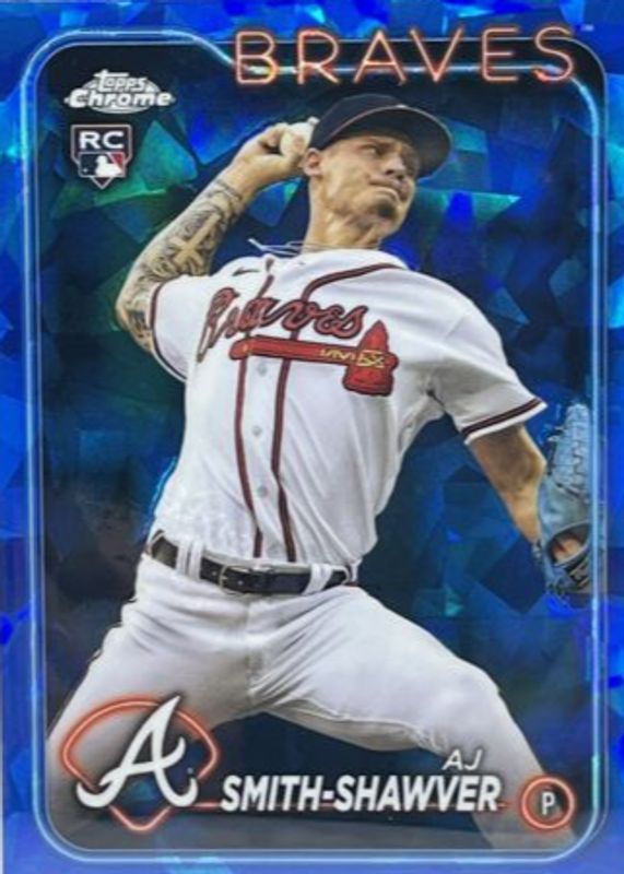 AJ Smith-Shawver 2024 Topps Chrome Sapphire Edition #117 Base Rookie RAW