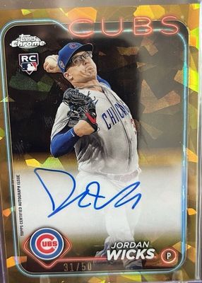Jordan Wicks 2024 Topps Chrome #RA-JWS Rookie Autographs