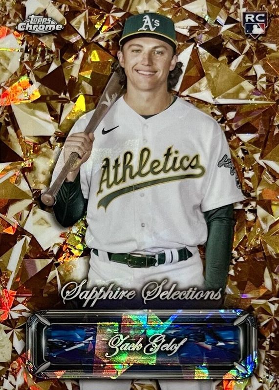 Zack Gelof 2024 Topps Chrome Sapphire Edition #SS-2 Sapphire Selections - Gold /50 Rookie SGC 9.5