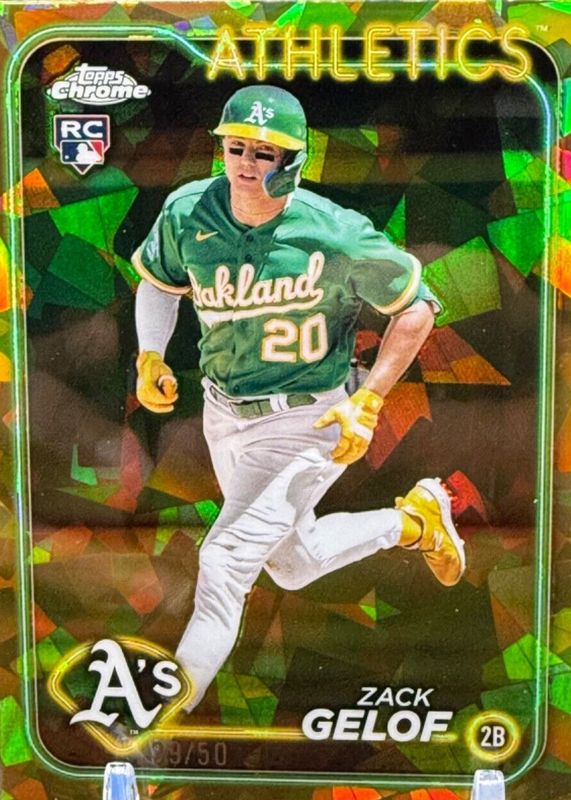 Zack Gelof 2024 Topps Chrome Sapphire Edition #166 Gold /50 Rookie RAW