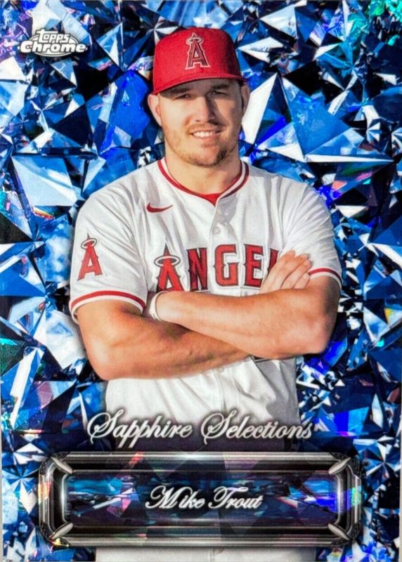 Mike Trout 2024 Topps Chrome Sapphire Edition #SS-9 Sapphire Selections BGS 9.5